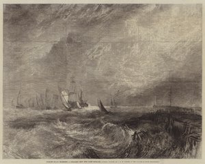 Barche da pesca che portano una nave disabile nel porto di Rysdael da Joseph Mallord William Turner